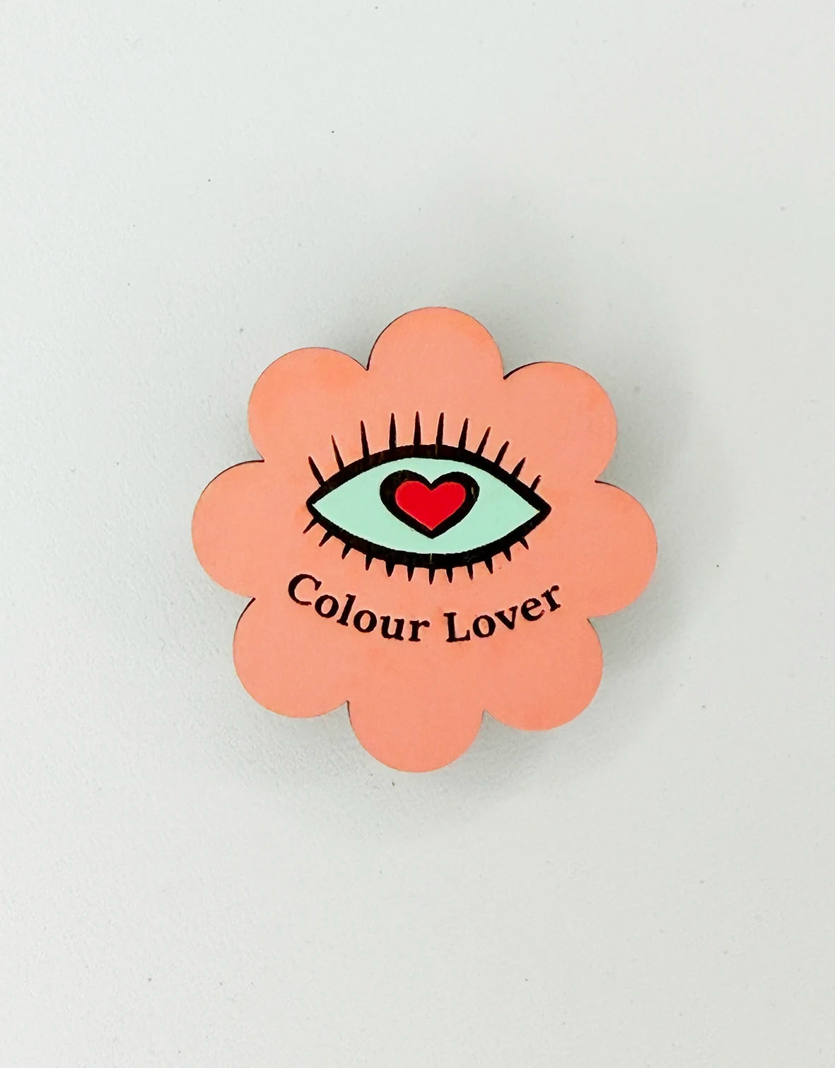 Hand-Painted Mini Magnet | Colour Lover | Apricot / Mint / Red | Height 5.5cm