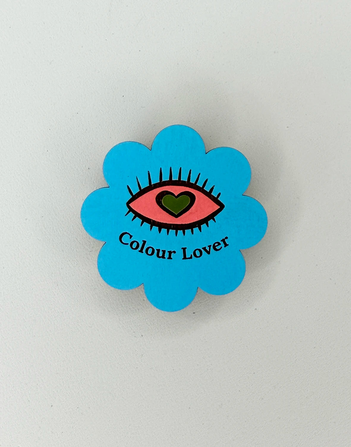Hand-Painted Mini Magnet | Colour Lover | Blue / Coral / Olive | Height 5.5cm